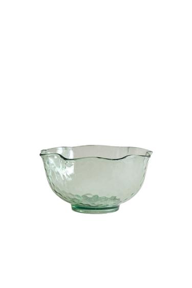 HAMMERED ACRYLIC BOWL - Green by Zara