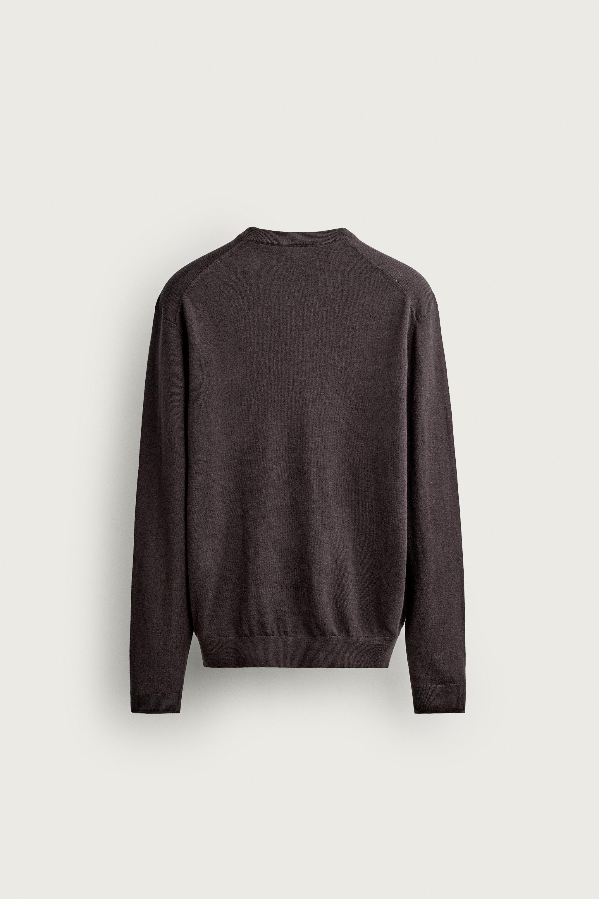Zara REGULAR FIT PAMUK - KAŞMİR KAZAK görsel 8