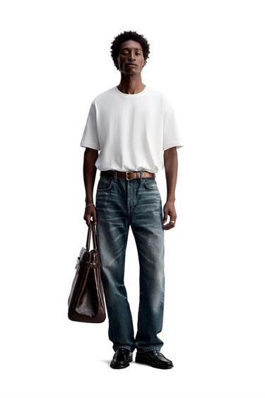 JEANS STRAIGHT ANKLE FIT - Azul de Zara - Imagen 0