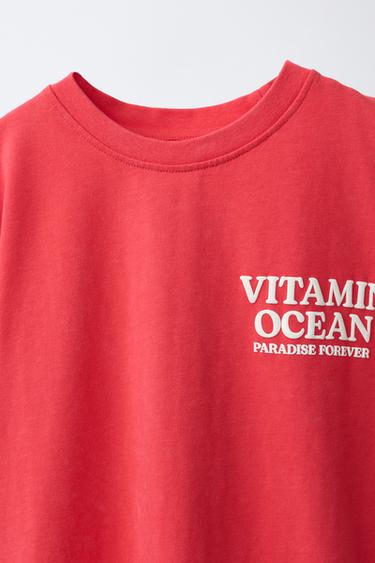 PRINTED T-SHIRT - Red by Zara - Image 2