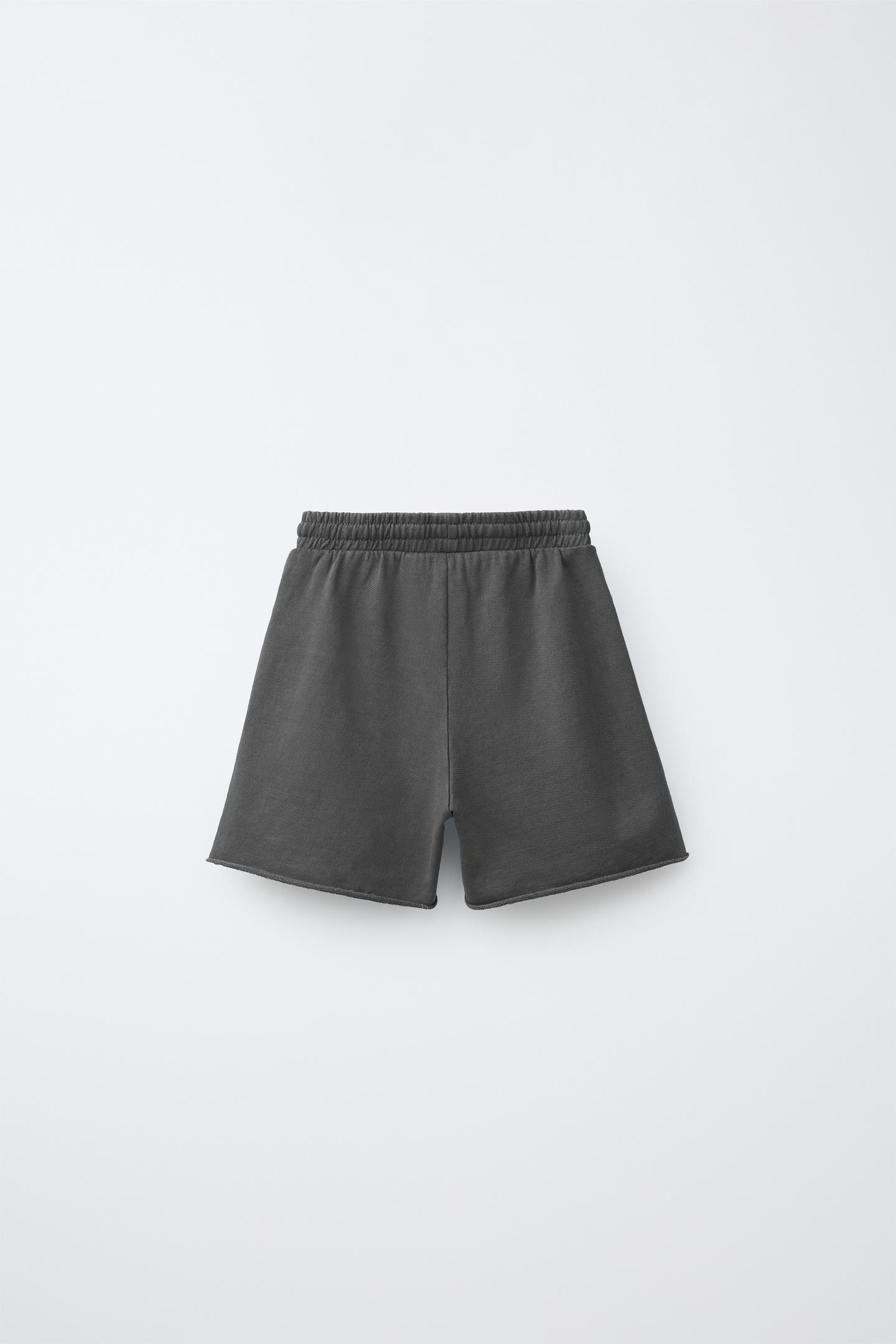 Детские шорты Zara Plain, цвет: Антрацитовый серый — фото 3