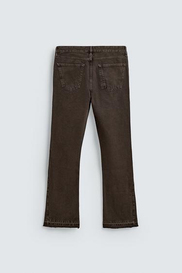 FLARE FIT JEANS - Brown by Zara