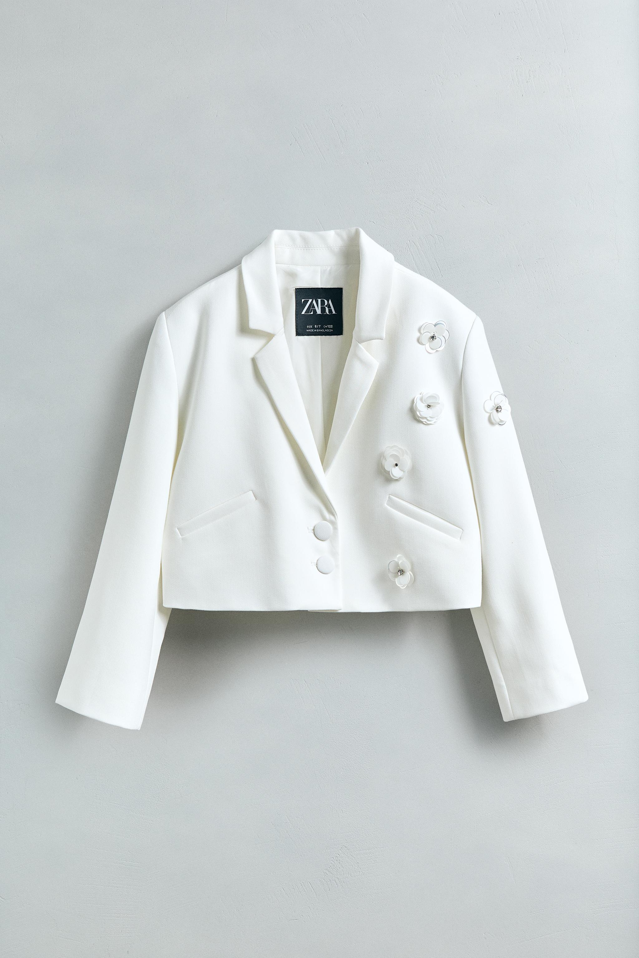 Zara | Jackets & Coats | Zara Cropped Satin Blazer Size L