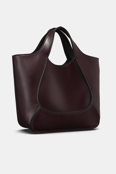 Sac à Embrayage Combiné Zara Gris/blanc - Neuf Avec étiquettes, 23x23x4 Cm