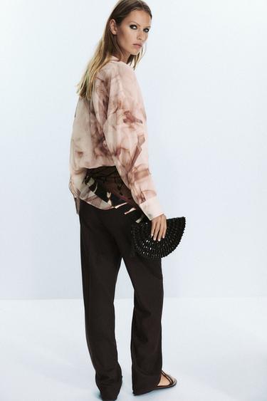 TIE-DYE PRINT COTTON GAUZE BLOUSE - Multicoloured by Zara - Image 2