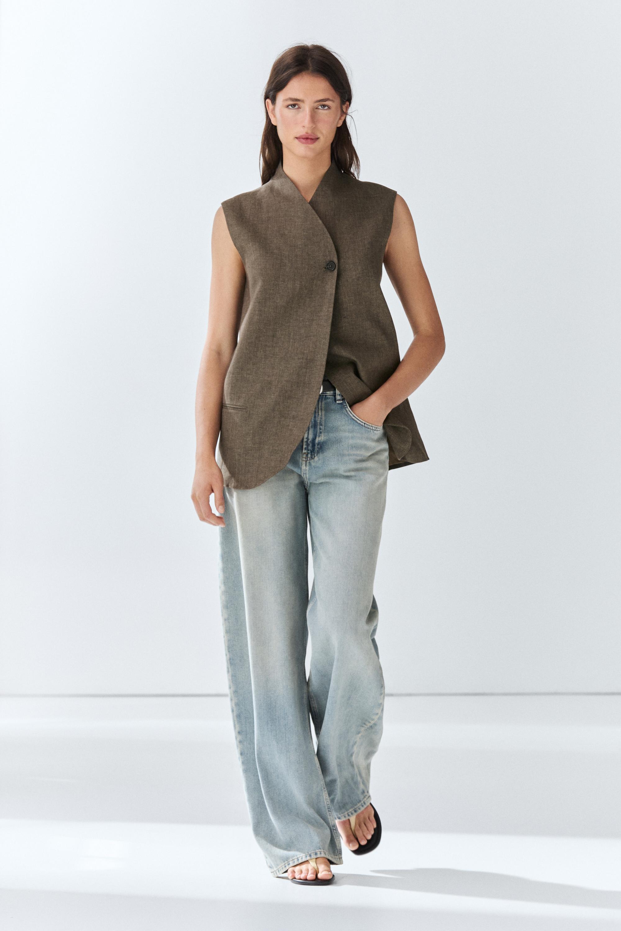 Gilet en lin mélangé
