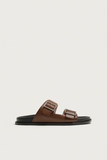 САНДАЛИИ С ДВУМЯ РЕМЕШКАМИ — КОРИЧНЕВЫЙ от Zara