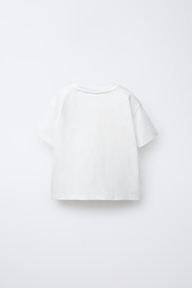 DRAWSTRING BOW T-SHIRT - White by Zara - Image 1