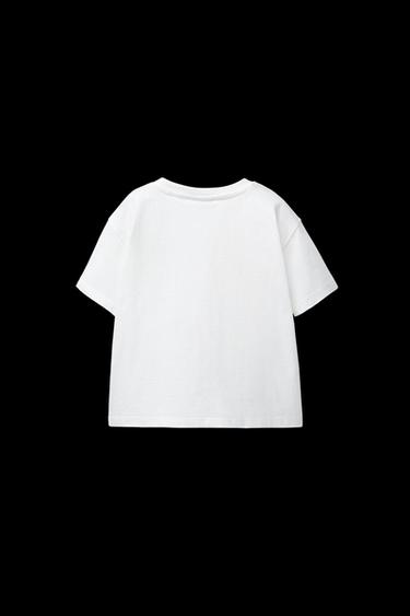 T-SHIRT MIT KORDELSCHLEIFEN - Weiß von Zara