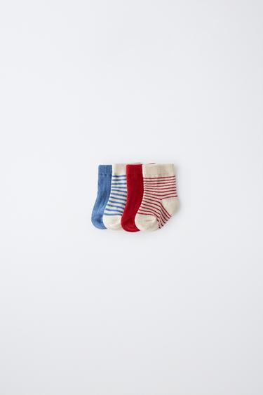 Set of 4 Colorful Socks in Gift Box — Multicolored 1