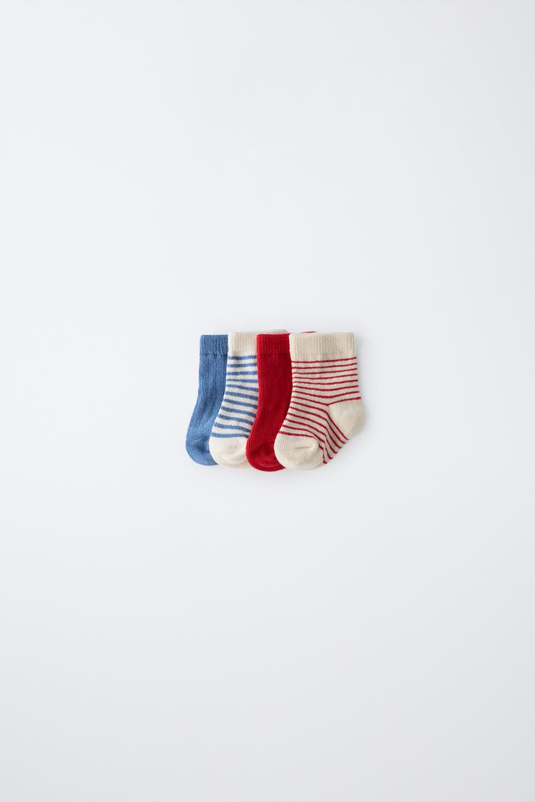 PACK CUATRO CALCETINES COLORES CAJITA