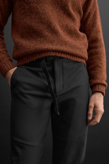 TECHNICAL TROUSERS WITH BELT - Black by Zara - Image 4