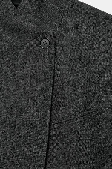 100% WOOL BLAZER ZW COLLECTION - Grey marl by Zara - Image 3