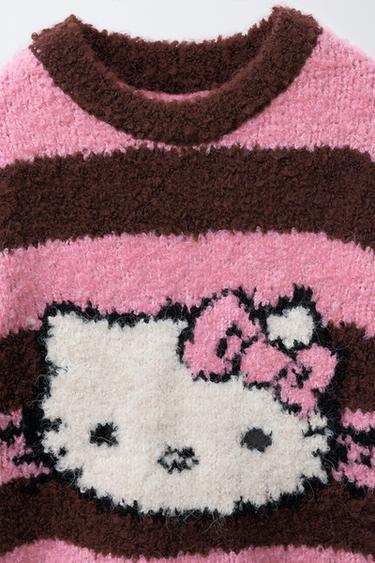 PULL EN MAILLE À RAYURES HELLO KITTY © SANRIO - Rose de Zara - Image 2