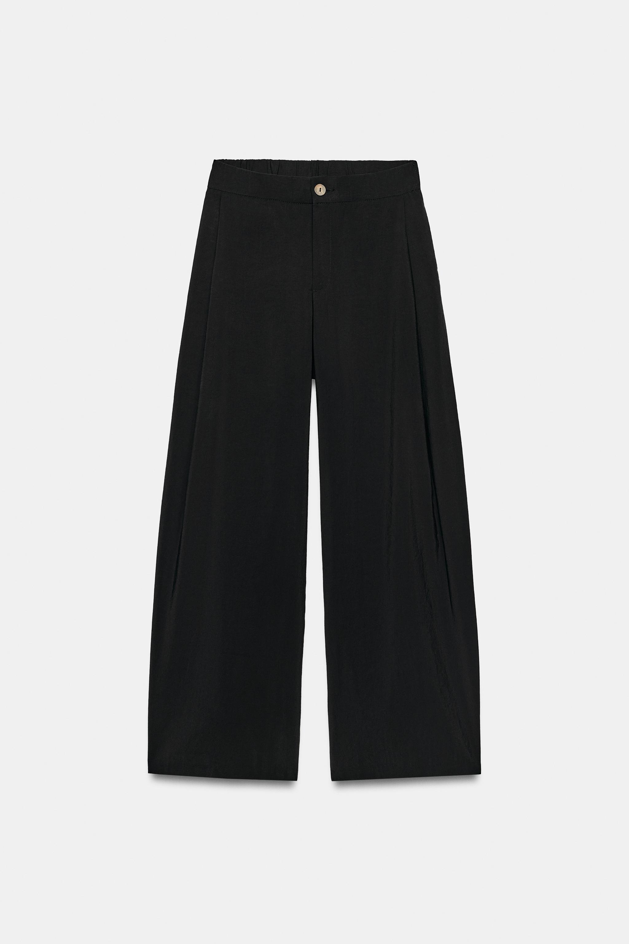 Женские брюки Zara FLOWY BARREL PANTS — фото 6