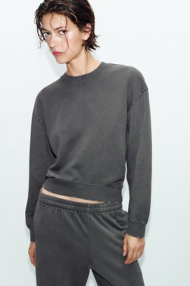 FADED-EFFECT SWEATSHIRT - Charcoal grey by Zara