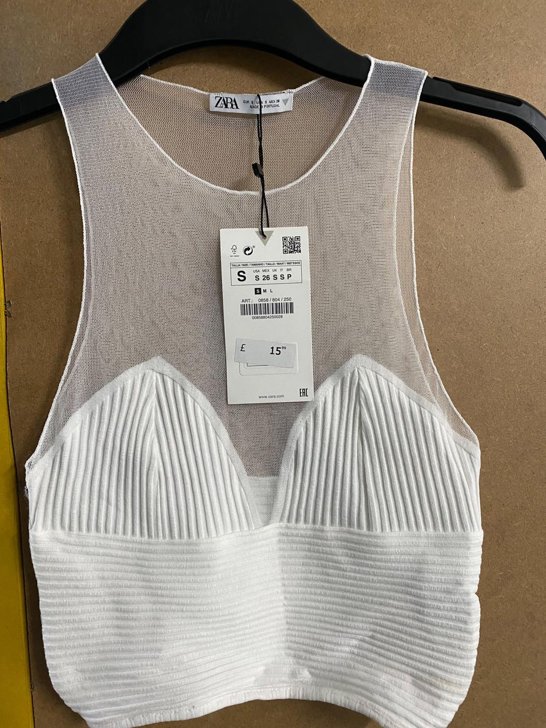 RIBBED TULLE TOP - Image 3