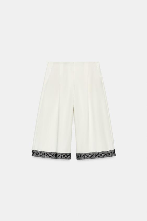 BERMUDA COMBINADA PUNTILLA - Crudo de Zara - Imagen 0