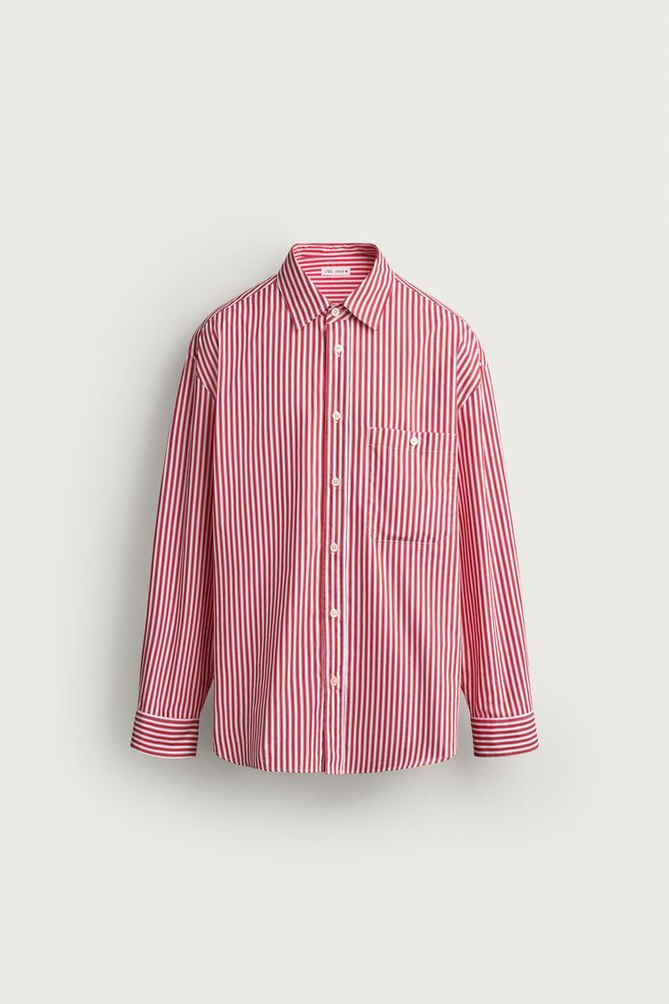 STRIPED BOXY FIT SHIRT