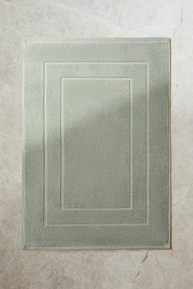 Zara NON-SLIP COTTON BATH MAT - 藍色 / 綠色