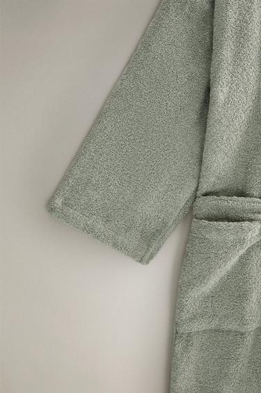 (420 GXM²) PEIGNOIR COTON PREMIUM - Bleu / Vert de Zara - Image 2