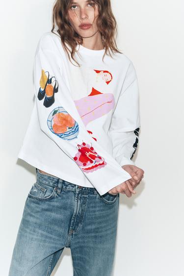 T-SHIRT KADNA ANDA - Blanc de Zara