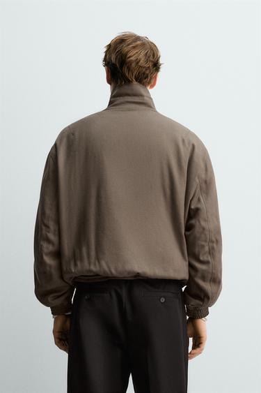 QUILTED 100% WOOL JACKET AARON LEVINE X ZARA - Taupe grey by Zara - Image 2