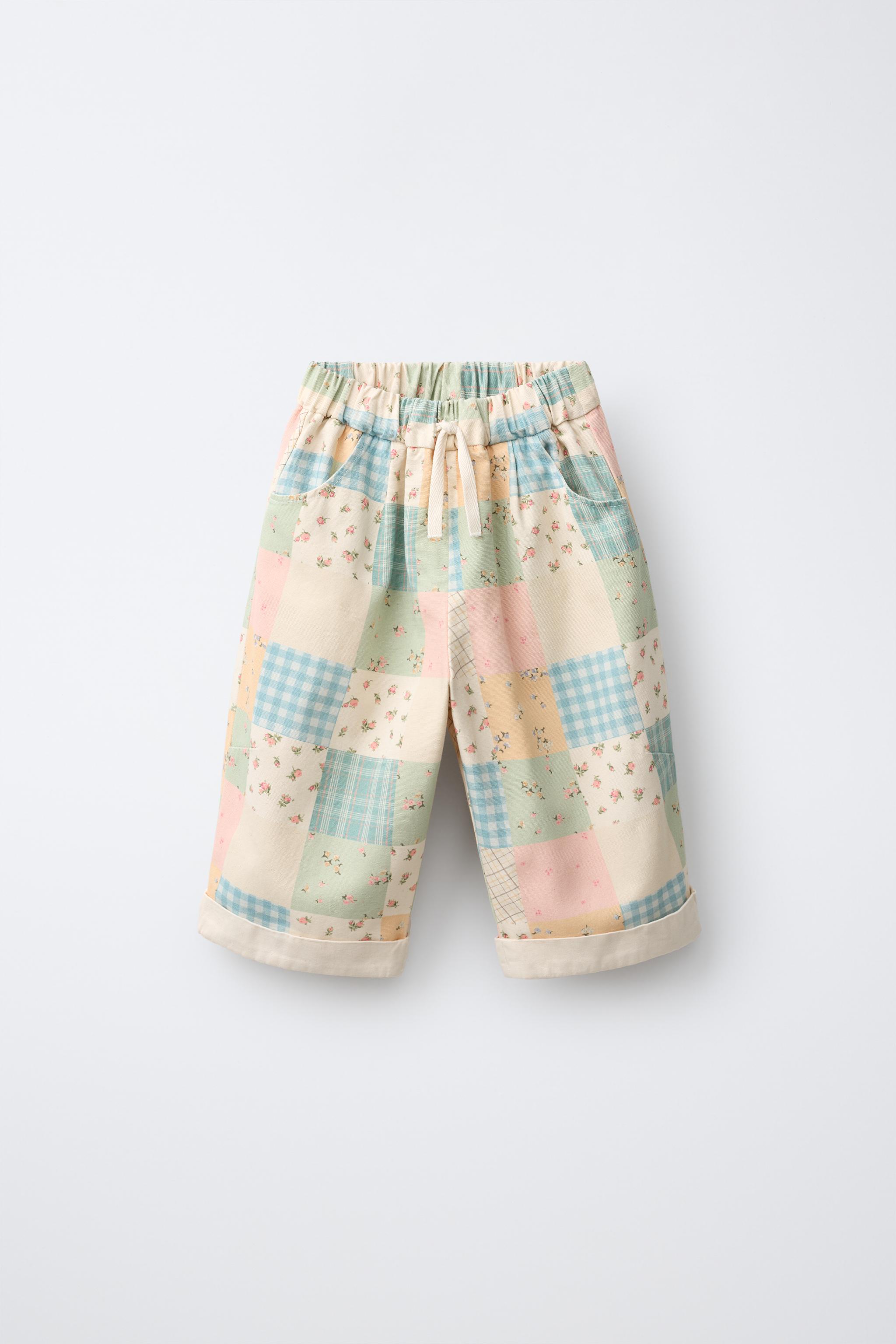 Детские брюки Zara PATCHWORK BALLOON PANTS — фото 2