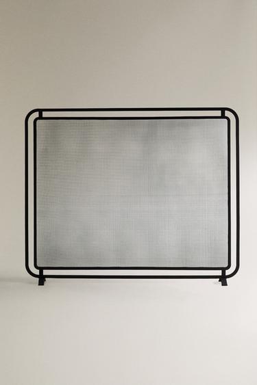 IRON FIREPLACE SPARK GUARD SCREEN - Black by Zara