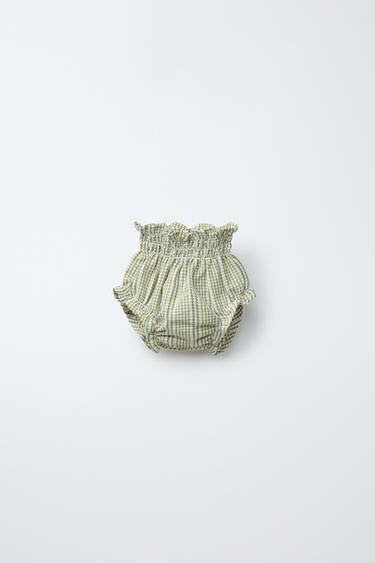 GINGHAM BRIEFS - Mid-green by Zara - Image 0
