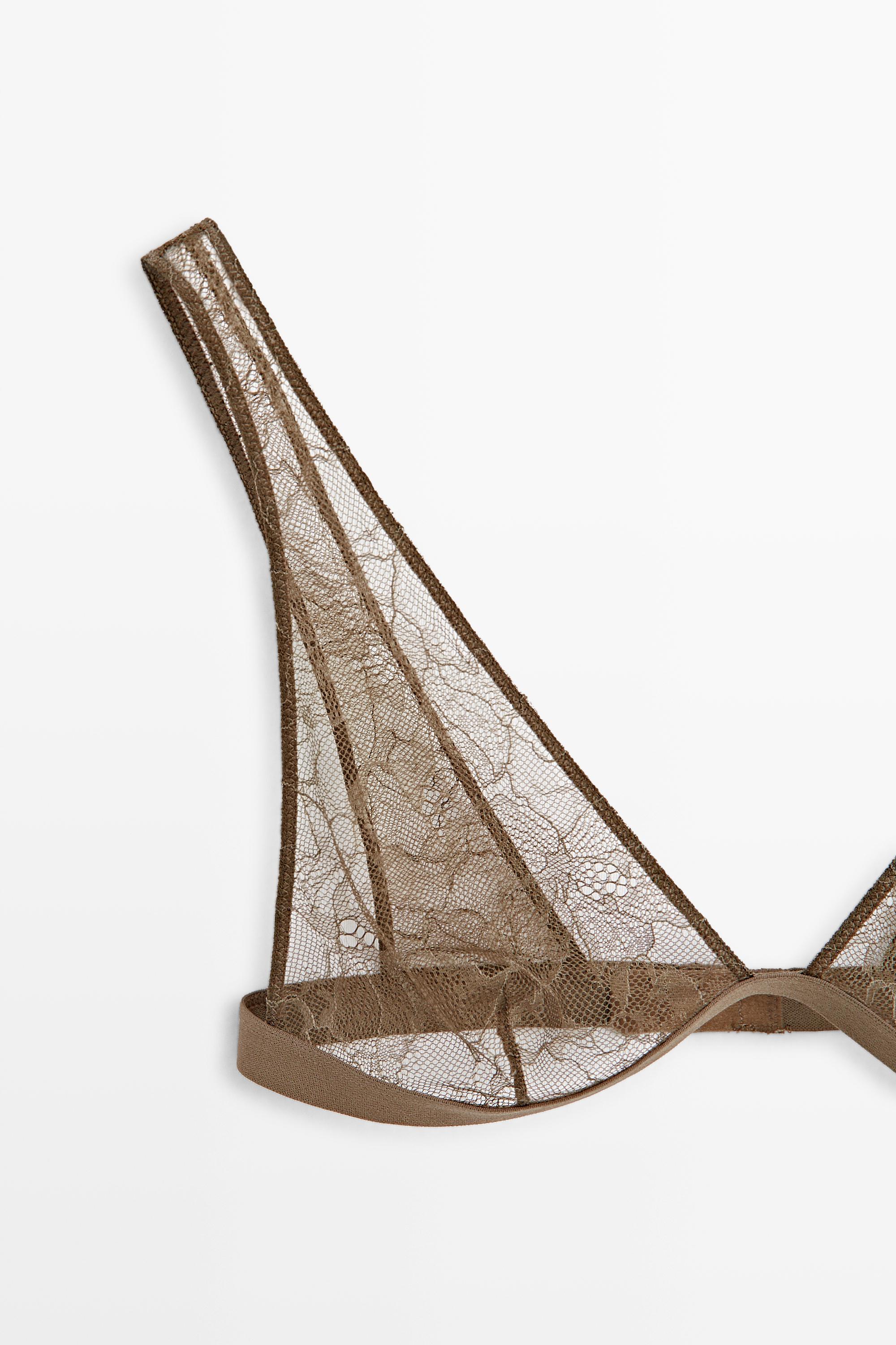 Soutien-gorge dentelle florale bande élastique