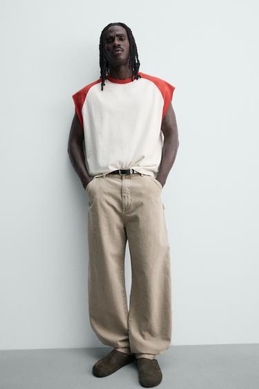 BALLOON FIT WASHED TROUSERS - Light sand by Zara - Image 5