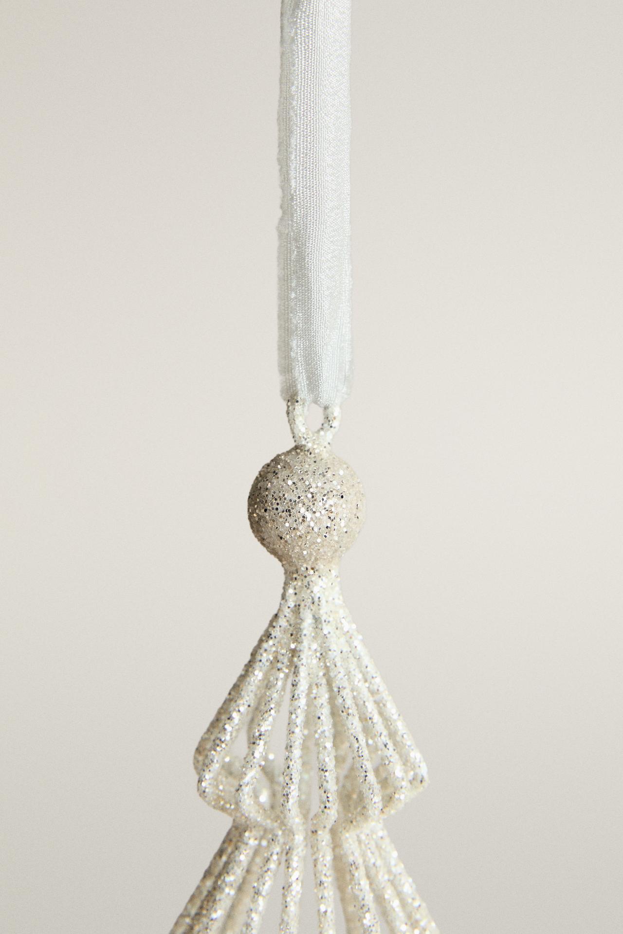 FIR TREE CHRISTMAS ORNAMENT — Silver