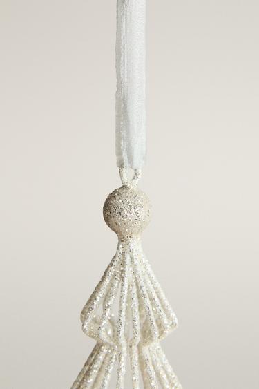 FIR TREE CHRISTMAS ORNAMENT — Silver 2