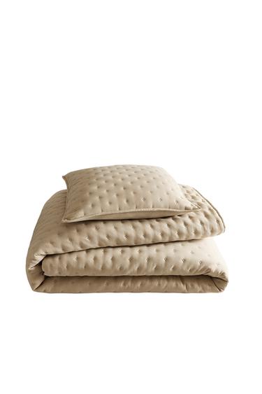 EDREDÓN ACOLCHADO PUNTOS - Beige de Zara