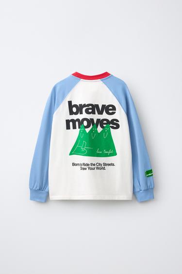 LUCAS BEAFORT © PRINTED RAGLAN SLEEVE T-SHIRT — Multicolored 2