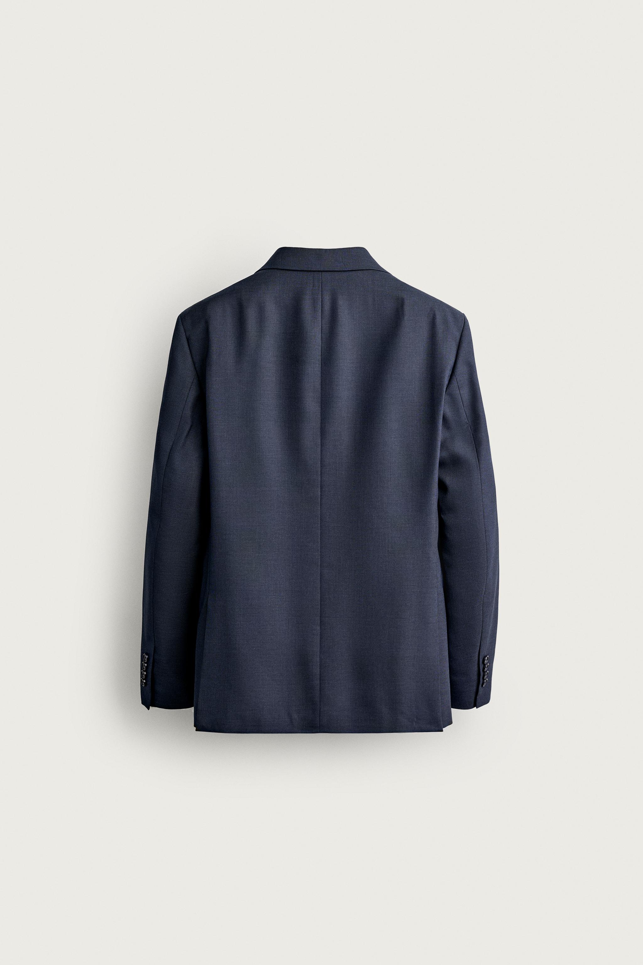Мужские куртки Zara REGULAR FIT PLAID SUIT JACKET — фото 9