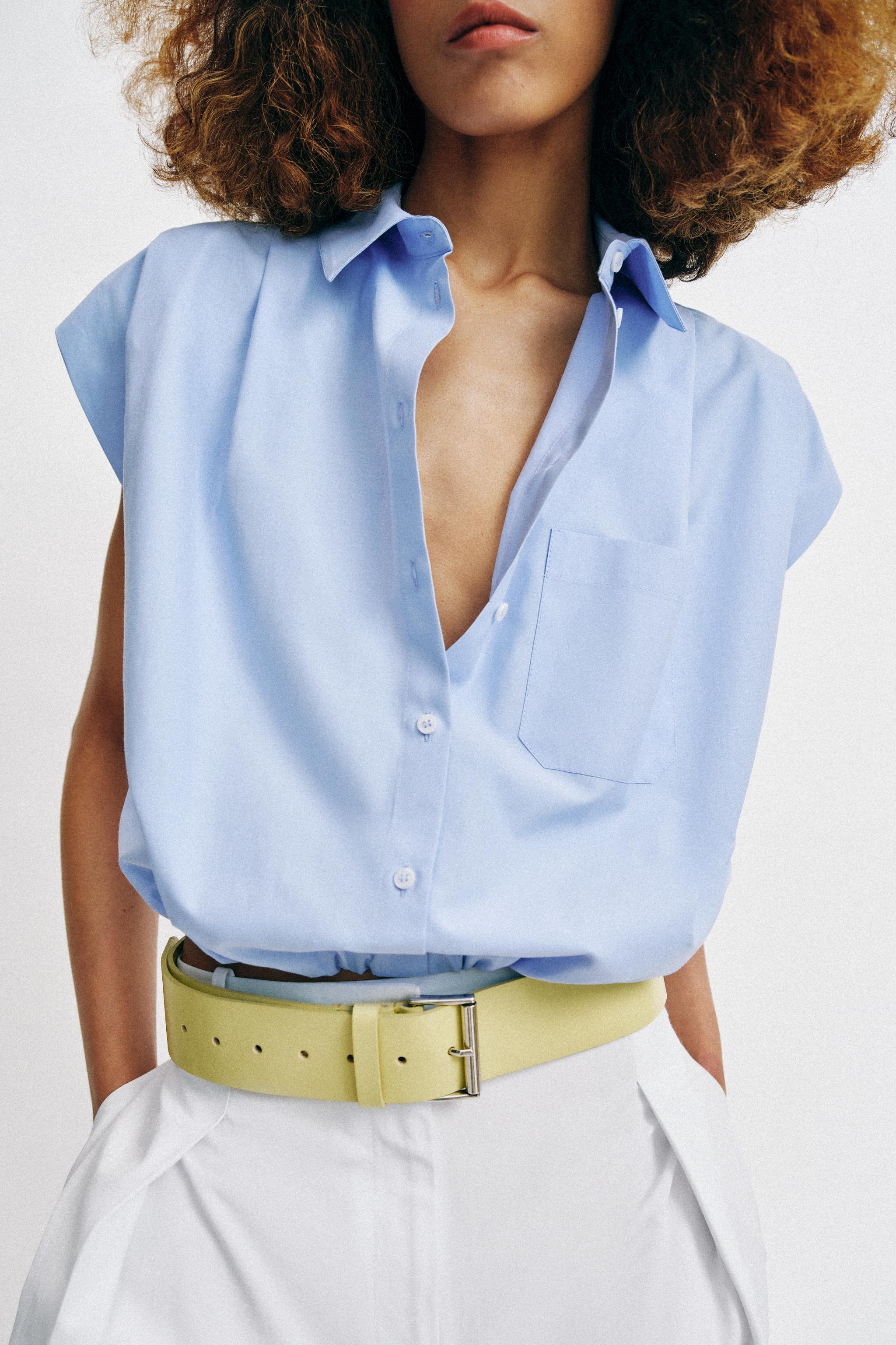BALLOON CROPPED SHIRT