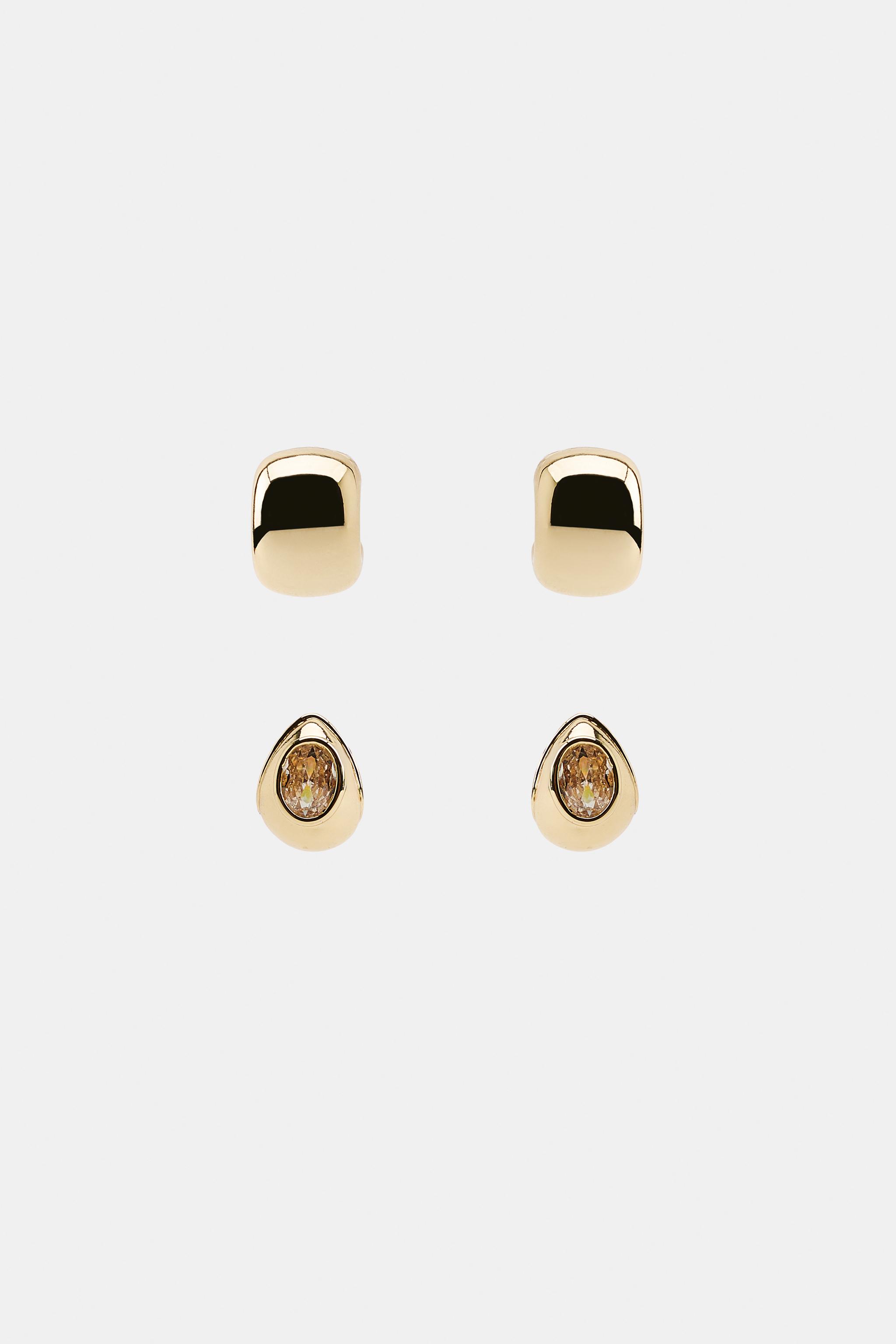JEWEL HOOP EARRINGS 2-PACK