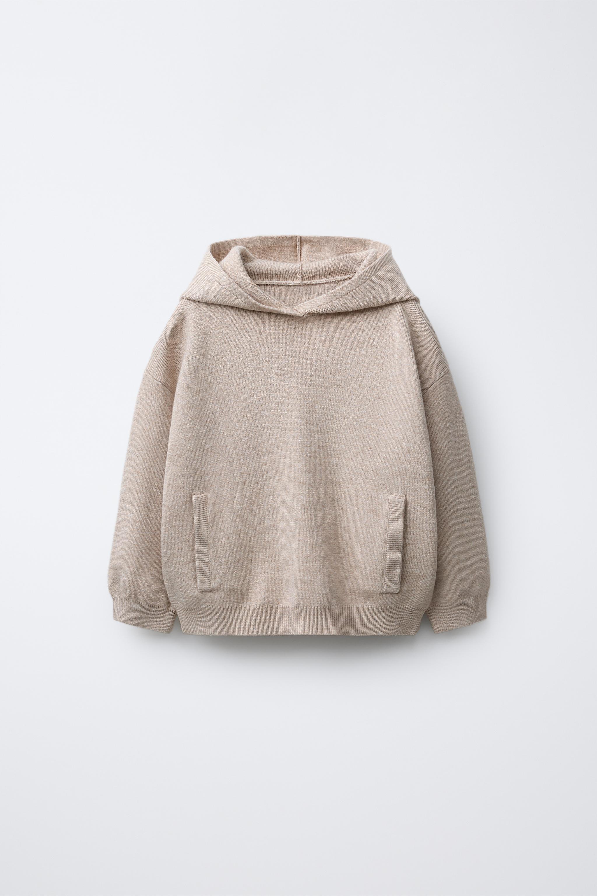 KNIT HOODED SWEATSHIRT - Sand | ZARA United States
