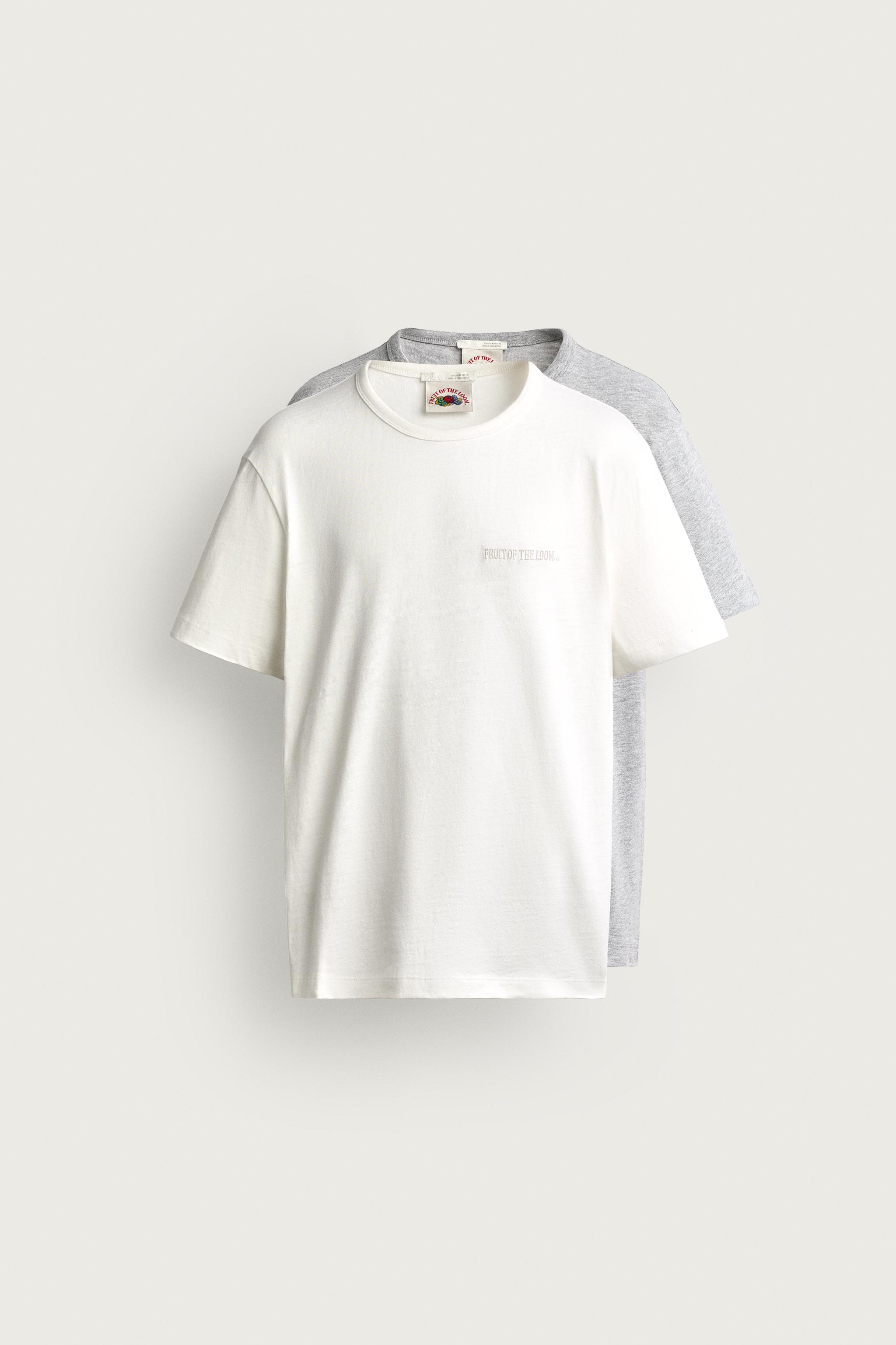 LOT DE 2 T-SHIRTS BRODÉS FRUIT OF THE LOOM™