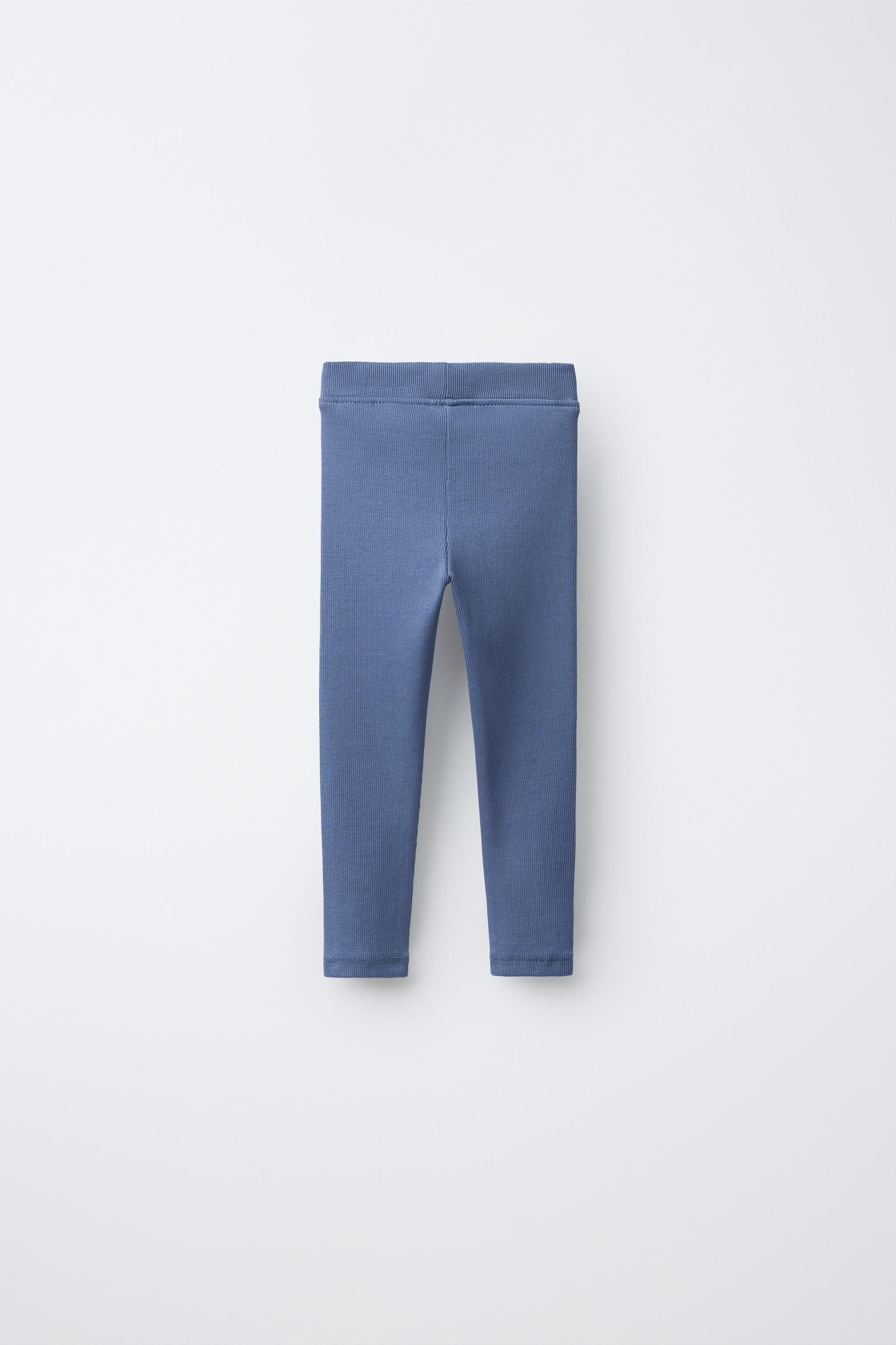 RIBBED LEGGINGS WITH LABEL