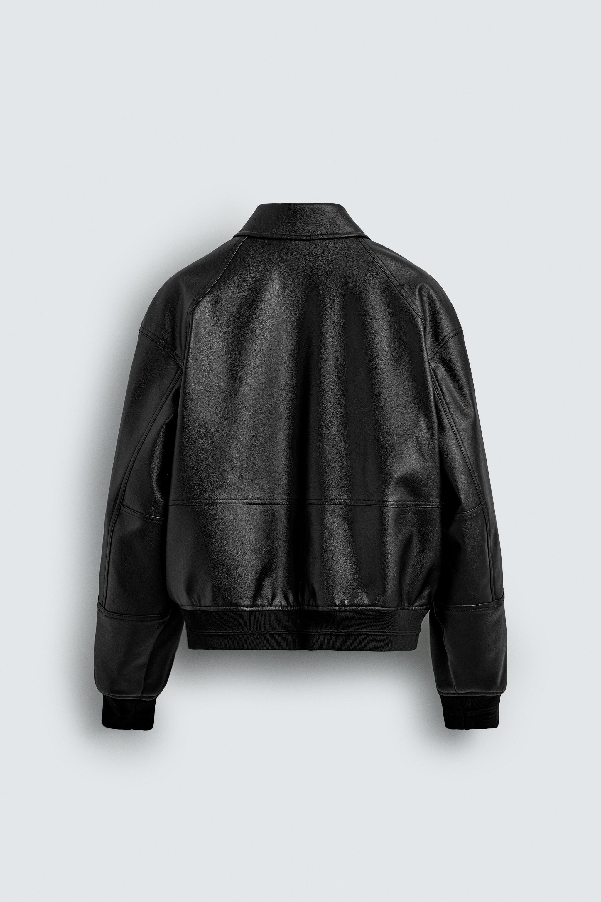 ZARA フェイクレザーボンバージャケット フェイクレザーボンバージャケット - ブラック | ZARA Japan / 日本