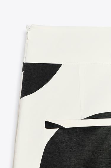 ZW COLLECTION POLKA DOT WIDE-LEG TROUSERS - Black / White by Zara - Image 3