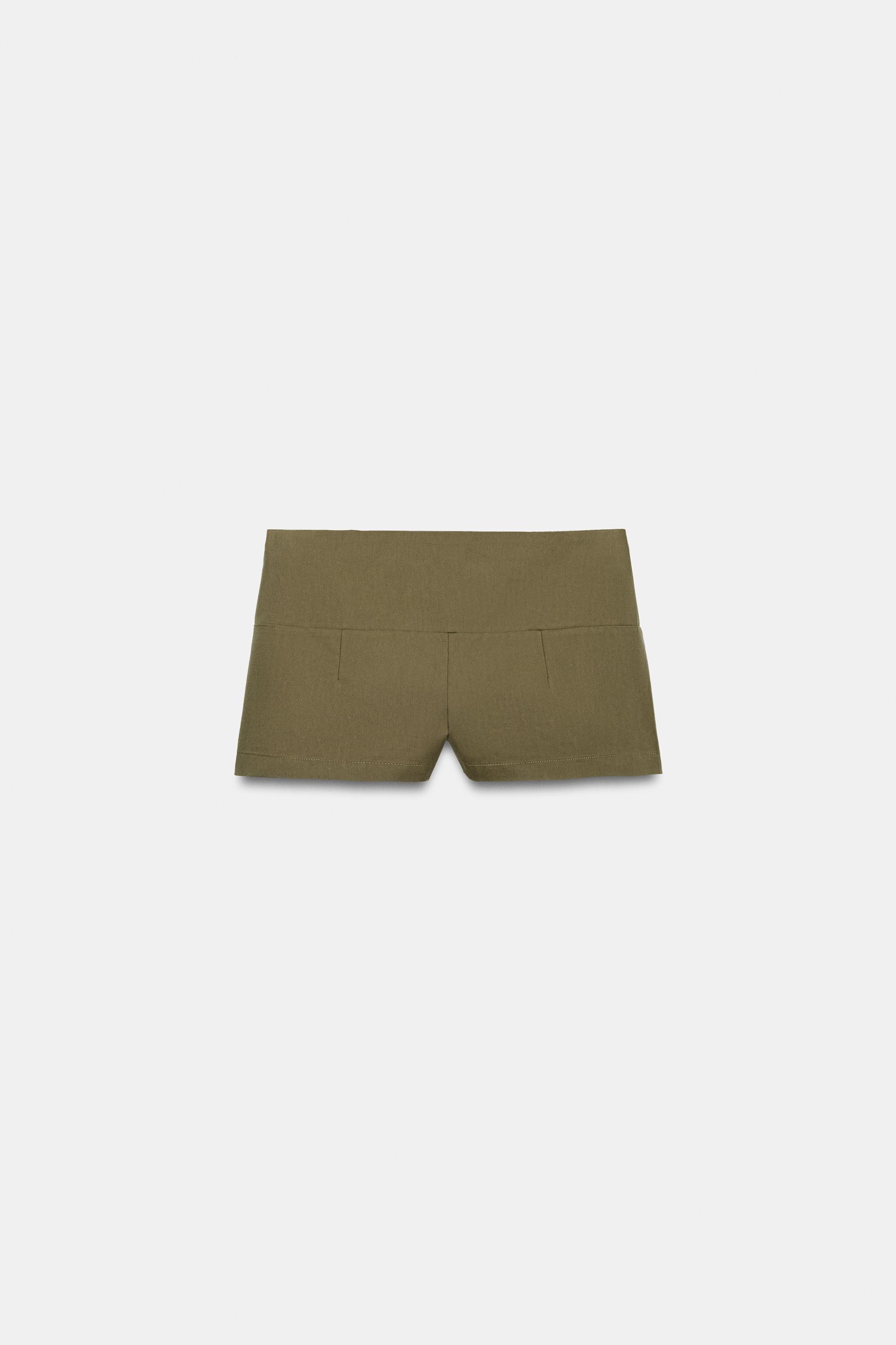 Женские шорты Zara MINI BUTTON SHORTS — фото 6
