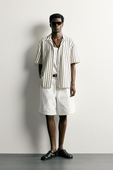 CAMISA ESTRUCTURA TEXTURA - Crudo / Negro de Zara - Imagen 0