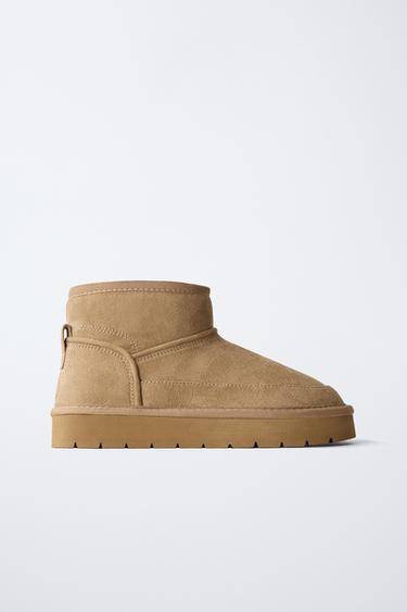 BOTIN FORRADO - Marrón de Zara