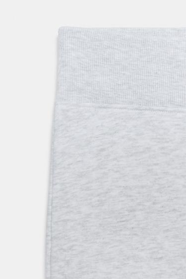 PANTALON MOLLETON ÉVASÉ - Gris chiné de Zara - Image 7