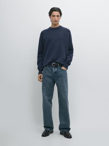 Zara 100% wool raglan sleeve knit sweater - 470