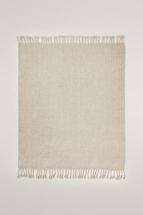 CHUNKY CHENILLE BLANKET - camel by Zara - Image 0